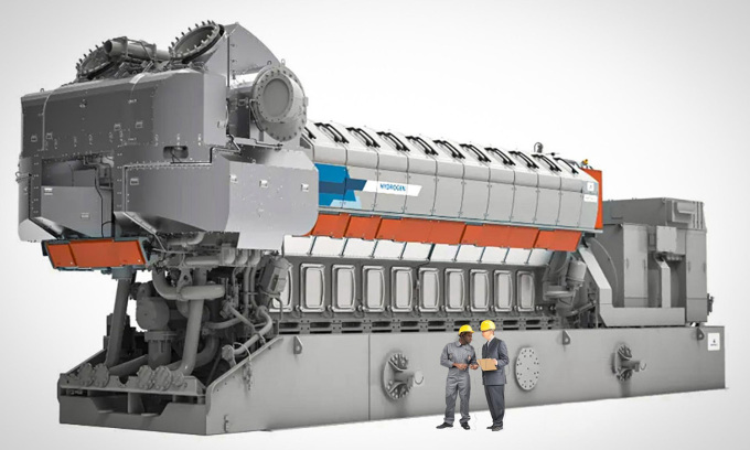 Động cơ chạy bằng hydro Wartsila 31SG-H1. Ảnh: Wartsila